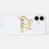 Coque iPhone 16 Chic Gold Script Motivation Message (Verso Horizontal)