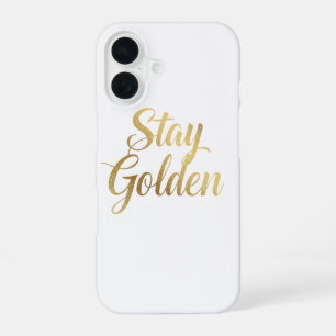 Coque iPhone 16 Chic Gold Script Motivation Message