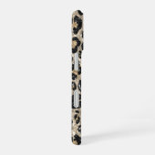 Coque iPhone 16 Chic motif léopard pailleté Monogramme (Côté droit)