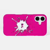 Coque iPhone 16 Chic rose Fuchsia Splash (Verso Horizontal)
