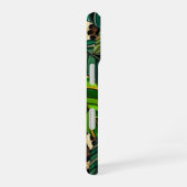Coque iPhone 16 Chic Vert Botanique Tropical Léopard Monogramme (Côté droit)