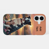 Coque iPhone 16 Chien de berger Border Collie (Verso Horizontal)