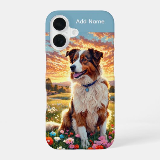 Coque iPhone 16 Chien de berger Border Collie (Verso)