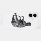 Coque iPhone 16 Chien fidèle avec accent rouge (Verso Horizontal)