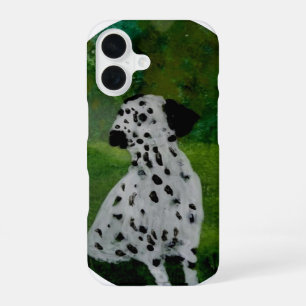 Coque iPhone 16 Chien noir et blanc de Dalmatie