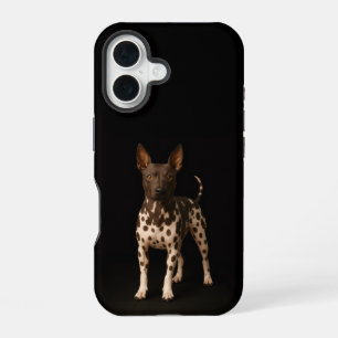 Coque iPhone 16 Chien Terrier sans poils Black 4 Luxe iPhone 16 Ma