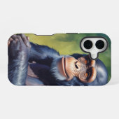 Coque iPhone 16 Chimpanzé mignon fou drôle  (Verso Horizontal)