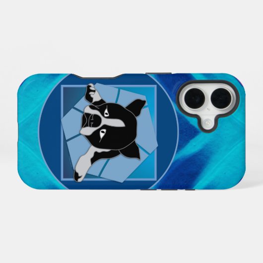 Coque iPhone 16 Chiot triste (Verso Horizontal)