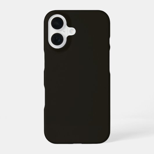 Coque iPhone 16 Chocolat Noir Uni (Verso)