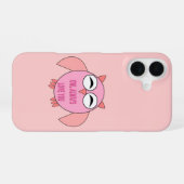 Coque iPhone 16 Chouette Message d'Amour Mignon (Verso Horizontal)