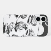 Coque iPhone 16 Chouettes au clair de lune, Louis Wain (Verso Horizontal)