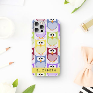 Coque iPhone 16 Chouettes mignonnes, Chouette Motif, Chouettes col