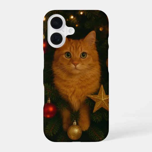 Coque iPhone 16 Christmas Tree Cat iPhone 16 Case (Verso)