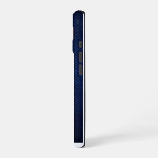 Coque iPhone 16 Chrome Argent Géométrique Ours Python Bleu iPhone (Côté gauche)