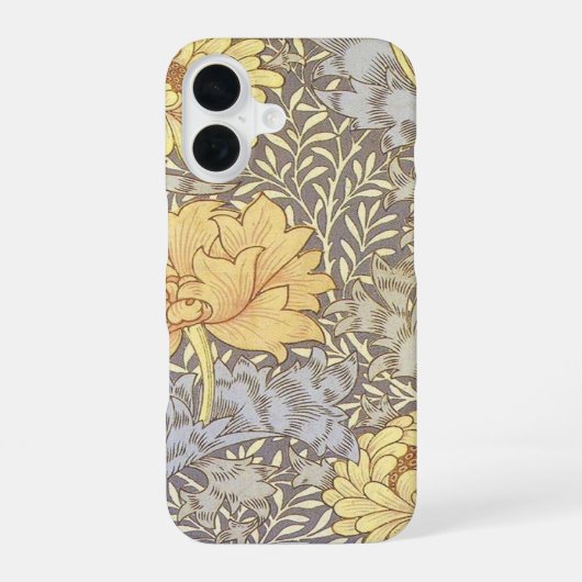 Coque iPhone 16 Chrysanthème de William Morris (Verso)