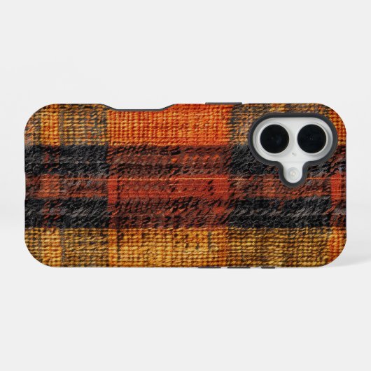 COQUE iPhone 16 CHUTE TWEB REGARDER PLAID MOTIF (Verso Horizontal)