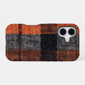 COQUE iPhone 16 CHUTE TWEB REGARDER PLAID MOTIF (Verso Horizontal)