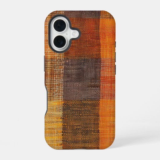 COQUE iPhone 16 CHUTE TWEB REGARDER PLAID MOTIF (Verso)