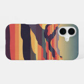 Coque iPhone 16 Ciel de canyon vintage (Verso Horizontal)