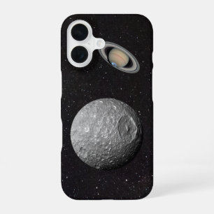 Coque iPhone 16 Ciel étoilé de la lune de Saturne Mimas