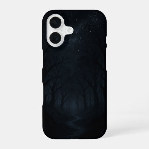Coque iPhone 16 Ciel nocturne de la forêt sombre