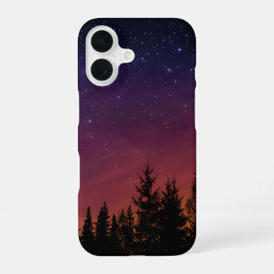 Coque iPhone 16 Ciel nocturne forestier de la nature avec scène bo