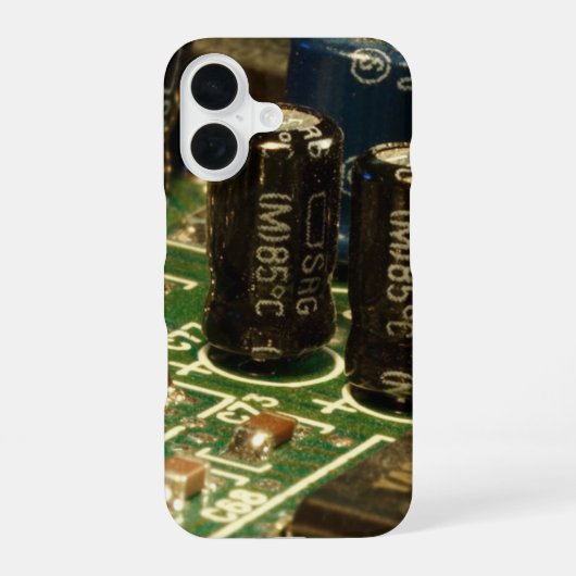 Coque iPhone 16 Circuits informatiques pour technophiles (Verso)