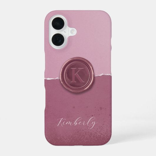Coque iPhone 16 Cire à cacheter personnalisée (Verso)