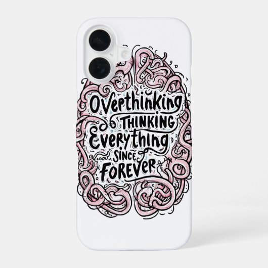 Coque iPhone 16 Citation "Réchir Tout" Relatable (Verso)