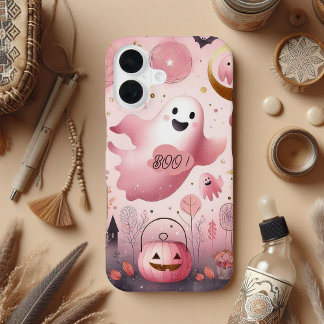 Coque iPhone 16 Citrouilles Friendly Boo Spooky Jack O Lanterns Pa