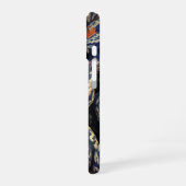 Coque iPhone 16 Citrouilles rayées rustiques (Côté gauche)