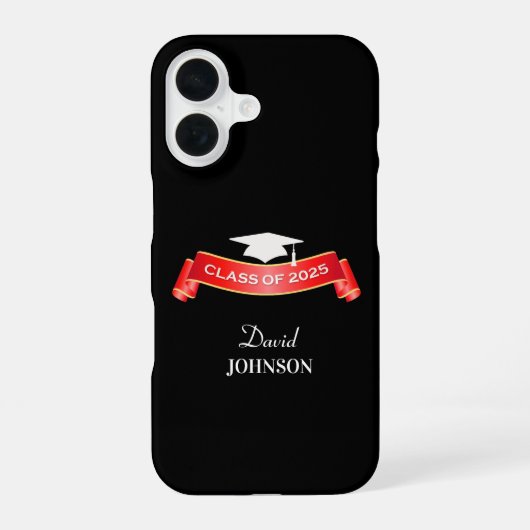 Coque iPhone 16 Classe de 2025 Graduation (Verso)