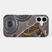 Coque iPhone 16 Clockwork Steampunk Rousty Gears (Verso Horizontal)