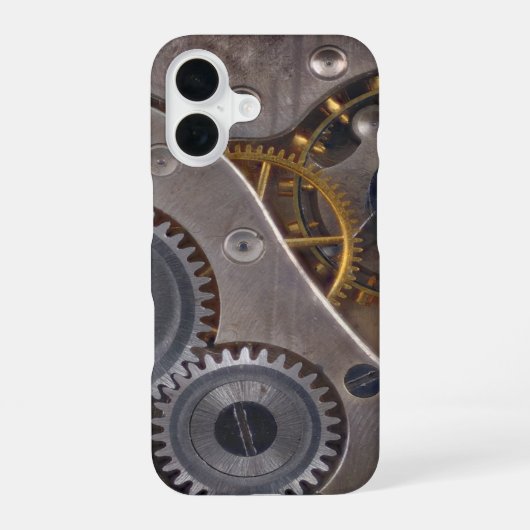 Coque iPhone 16 Clockwork Steampunk Rousty Gears (Verso)