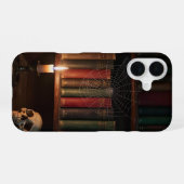 Coque iPhone 16 Cobweb Bookshelf Gothic Library Case (Verso Horizontal)