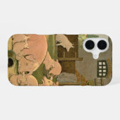 Coque iPhone 16 Cochons et porcelets à la ferme (Verso Horizontal)