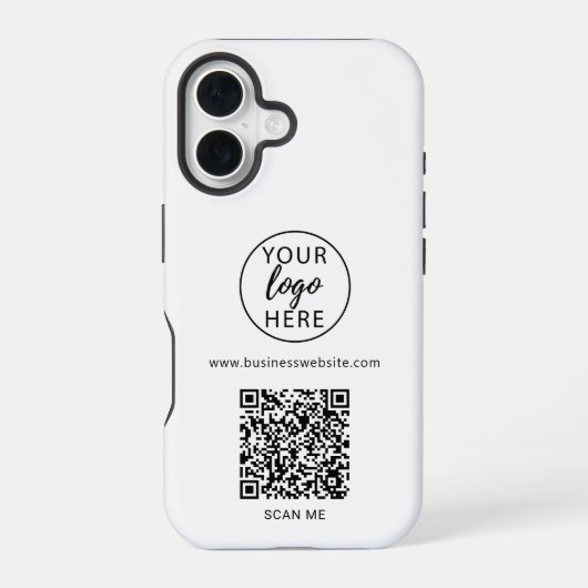 Coque iPhone 16 Code QR de logo professionnel (Verso)