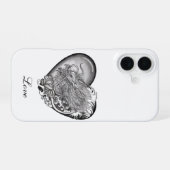 Coque iPhone 16 Cœur de dragon (Verso Horizontal)
