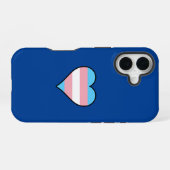 Coque iPhone 16 Coeur Trans Pride (Verso Horizontal)