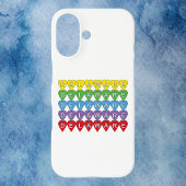 Coque iPhone 16 Cœurs colorés du Delaware