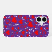 Coque iPhone 16 Cœurs et notes de musique (Verso Horizontal)