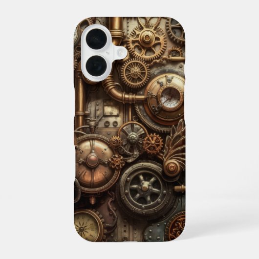 Coque iPhone 16 Cogs et engrenages victoriens (Verso)