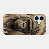 Coque iPhone 16 Coiffe de guerre de gorille (Verso Horizontal)