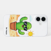 Coque iPhone 16 Coll Cactus | Soyez Heureux (Verso Horizontal)