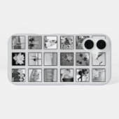 Coque iPhone 16 Collage photo filtré noir et blanc (Verso Horizontal)
