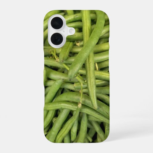 Coque iPhone 16 Collection de haricots verts frais (Verso)