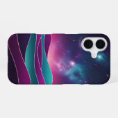 Coque iPhone 16 Collines Cosmiques Rétro (Verso Horizontal)