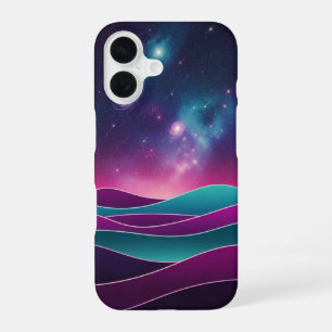Coque iPhone 16 Collines Cosmiques Rétro