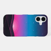 Coque iPhone 16 Collines étoilées rétro (Verso Horizontal)