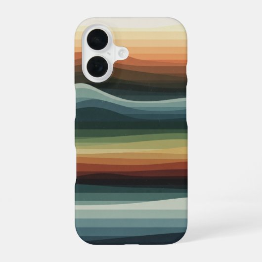 Coque iPhone 16 Collines géométriques abstraites (Verso)